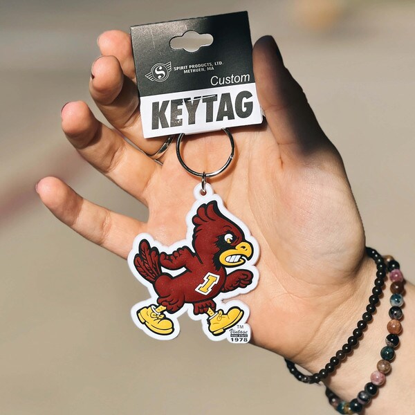 Walking Cy 3-D Molded Key Tag